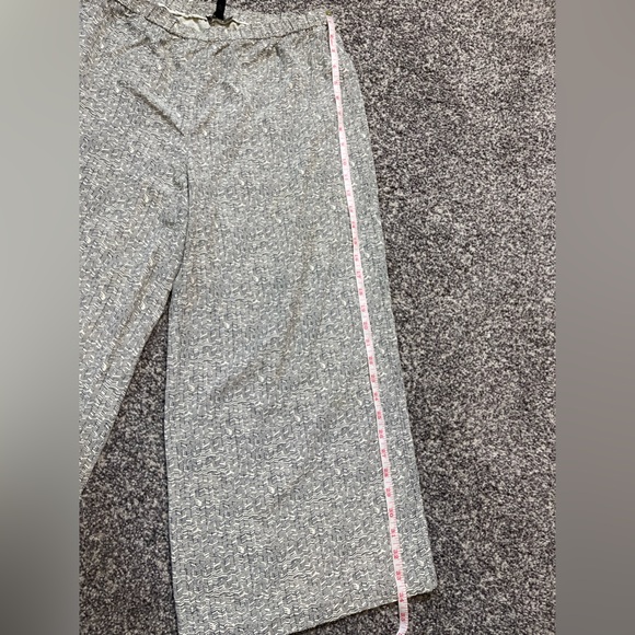 Eileen Fisher Tencel Rayon Wide Leg Pull on Crop Pants Sz S In Ecru Beige Black - Picture 6 of 7